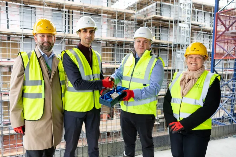 Marlowe Road Regeneration Topping Out_trowel handover