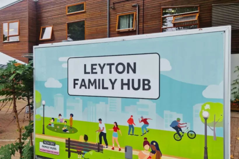 Leyton Family Hub sign